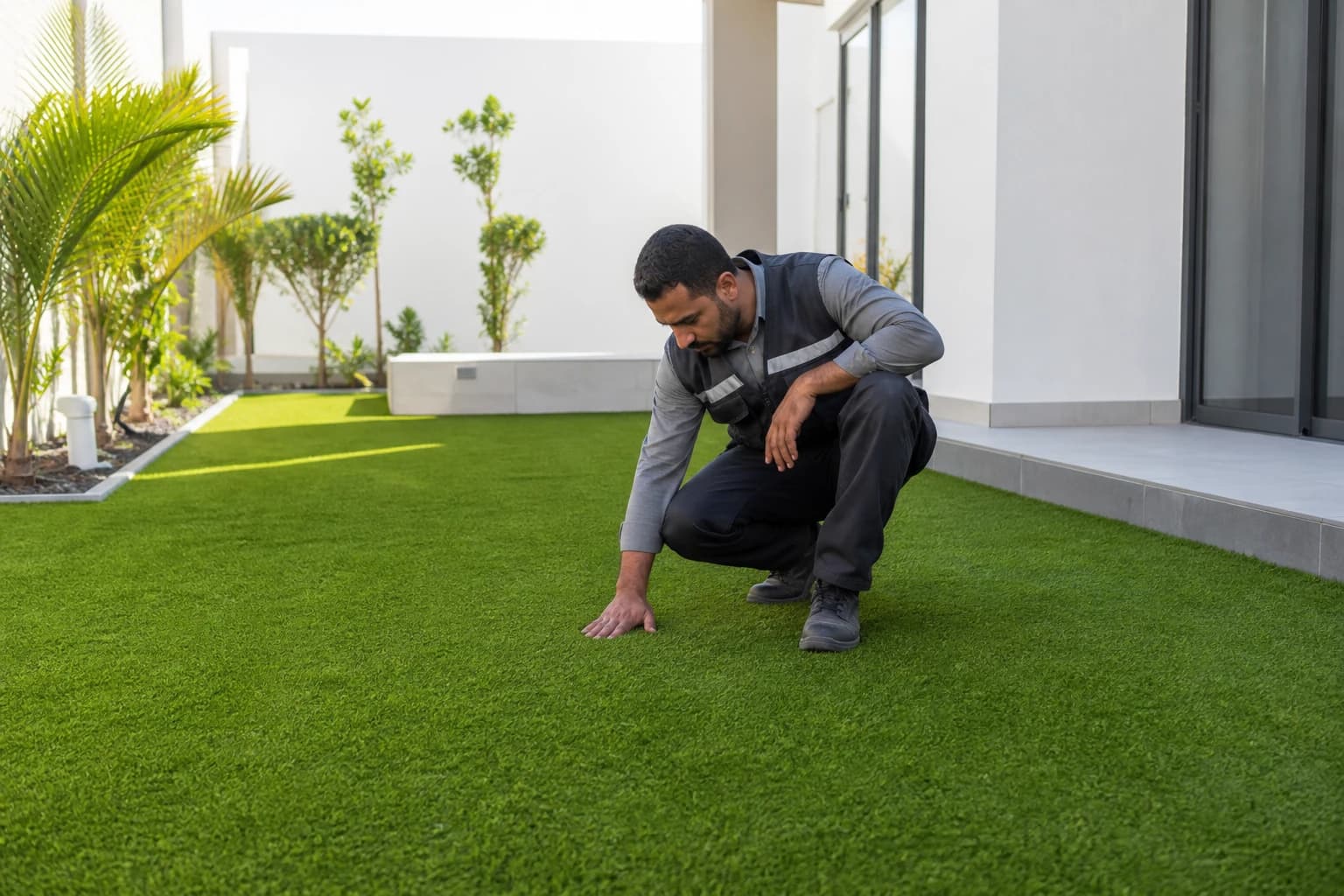 توريد وتركيب العشب الصناعي - فحص النتيجة النهائية