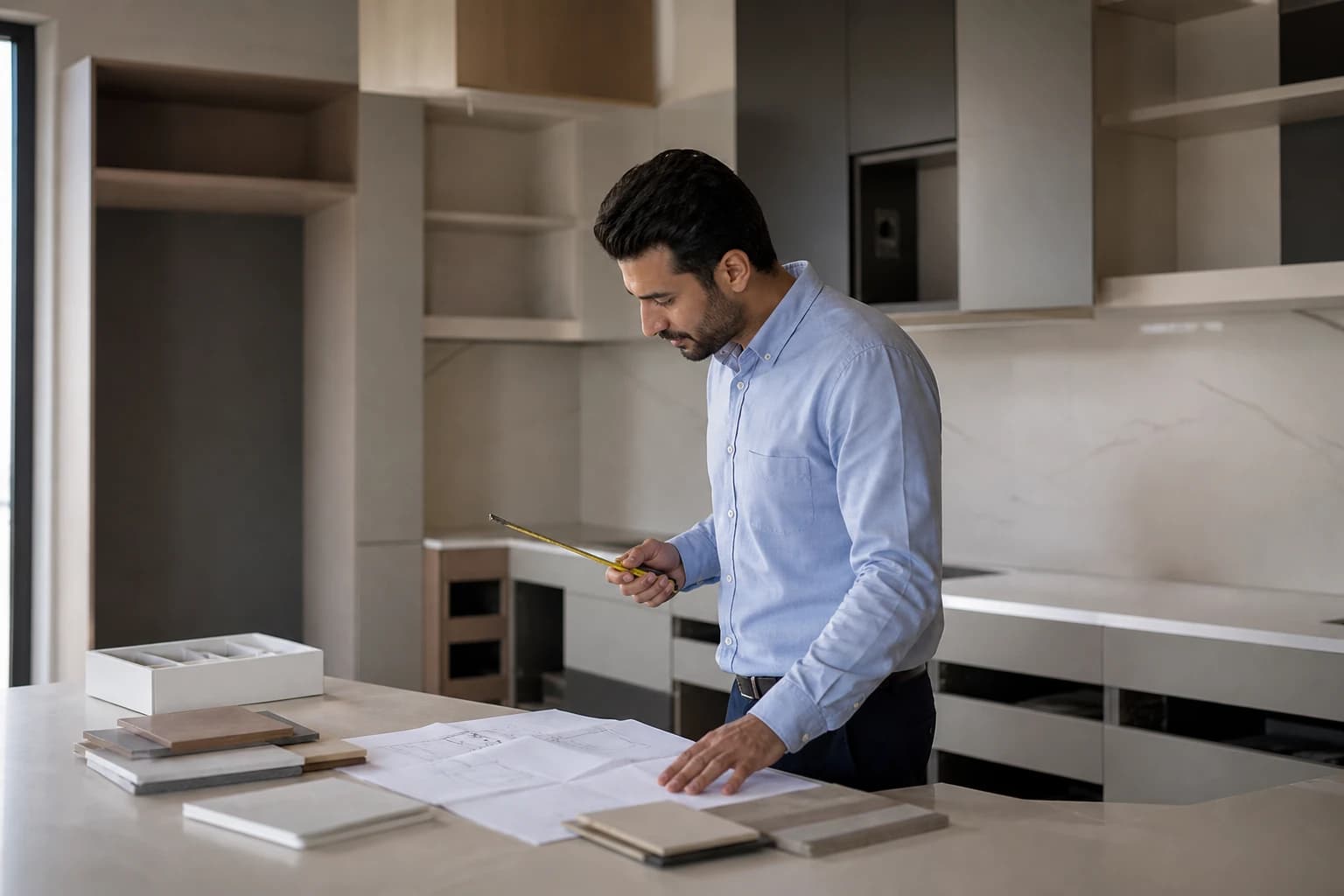 تصميم المطابخ حسب المساحة - فحص النتيجة النهائية